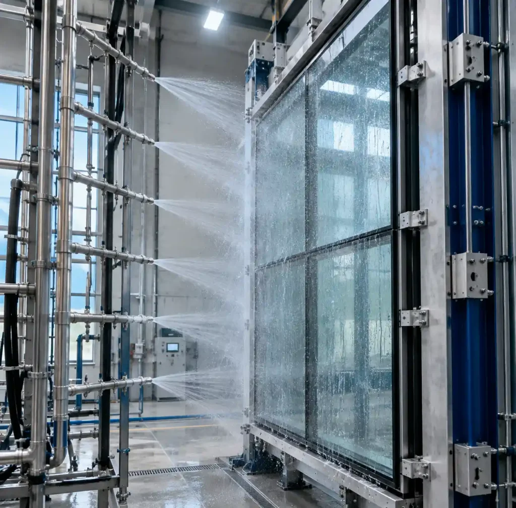 Curtain wall wind resistance testing equipment for typhoon Category 12+ specifications