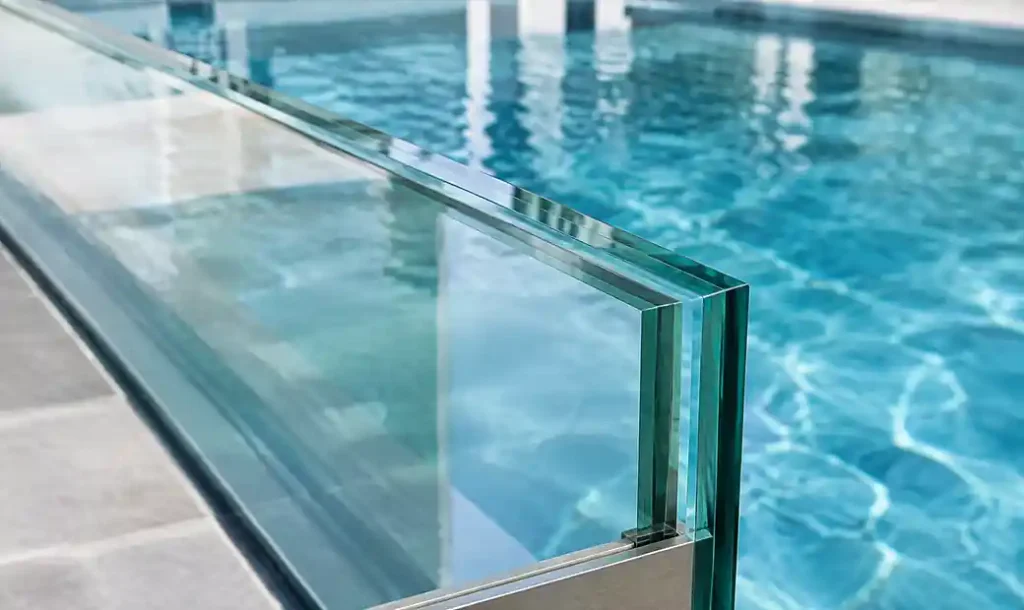 SGP laminated glass construction for pool deck application